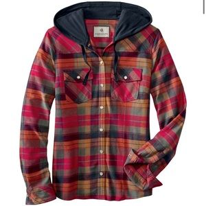 Legendary Whitetails Lumber Jane Hooded Flannel Shirt Womens XXL